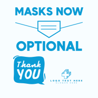 Masks Now Optional Instagram Post