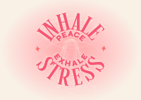 Stress Relieve Meditation Postcard