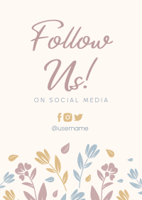 Floral Follow Us Flyer