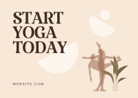 Start Yoga Now Postcard