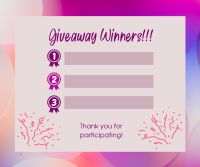 Aesthetic Giveaway Winners Facebook Post