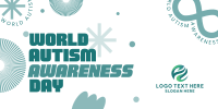 Abstract Autism Awareness Twitter Post