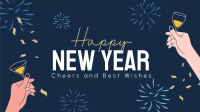 New Year Toast Greeting Facebook Event Cover