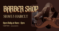 Retro Barber Shop Facebook Ad