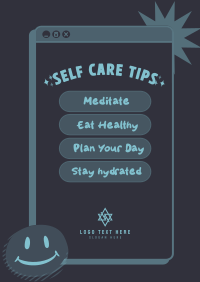 Self Care Tips Poster Design