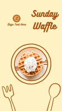 Yummy Waffle Plate Facebook Story