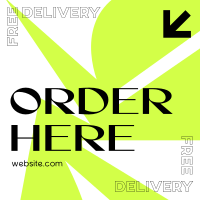 Minimalist Order Here Instagram Post Design