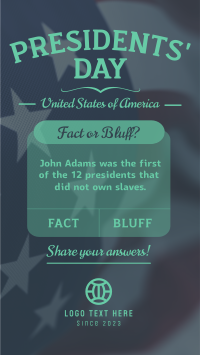 Presidents' Day Quiz  Facebook Story