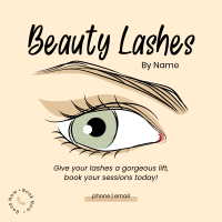 Beauty Lashes Instagram Post Design