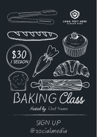 Illustrated Baking Class Flyer