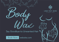 Body Waxing Service Postcard