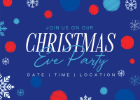 Christmas Eve Party Postcard Design