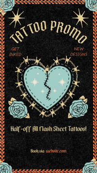 Retro Tattoo Shop TikTok Video Design