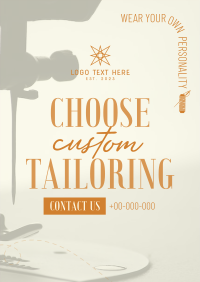 Choose Custom Tailoring Poster