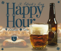 Modern St. Patrick's Day Happy Hour Facebook Post