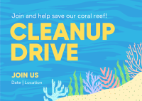 Clean Up Drive Postcard