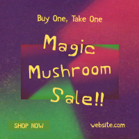 Psychedelic Mushroom Sale Instagram Post Design