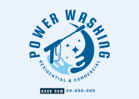 Power Washer Cleaner Postcard Design