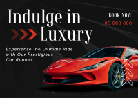 Luxurious Car Rental Service Postcard