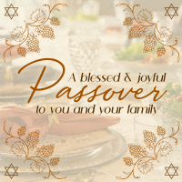Rustic Passover Greeting Instagram Post