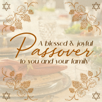 Rustic Passover Greeting Instagram Post Image Preview