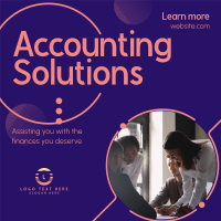 Business Accounting Solutions Linkedin Post Design