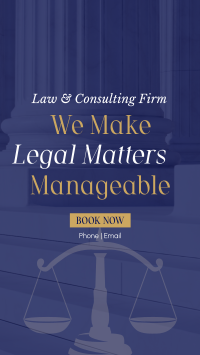 Making Legal Matters Manageable Instagram Story