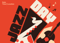 Jazz Instrumental Day Postcard