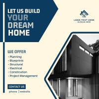 Dream Home Construction Instagram Post