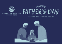 The Best Dads Ever Postcard Image Preview