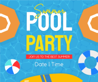 Summer Pool Party Facebook Post