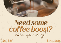 Coffee Customer Engagement Postcard