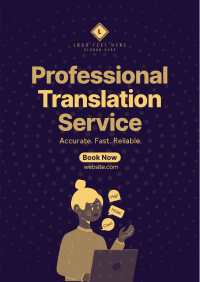 Professional Translation Service Poster