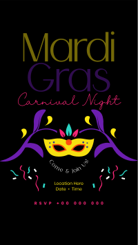 Mardi Gras Carnival Night Instagram Story