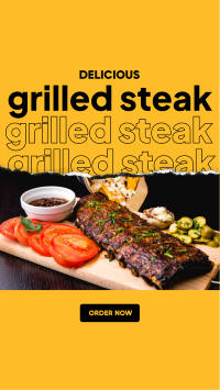 Delicious Grilled Steak Facebook Story