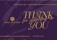 Minimalistic Thank You Postcard