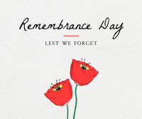 Simple Remembrance Day Facebook Post