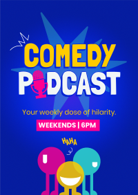 Playful Comedy Podcast Poster