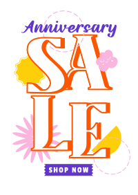 Hippie Anniversary Sale Poster