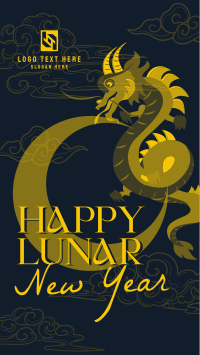 Lunar New Year Dragon Facebook Story