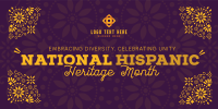 Hispanic Heritage Month Patterns Twitter Post