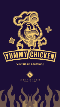 Chicken Restaurant Mascot Instagram Reel Image Preview