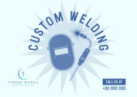 Custom Welding Postcard