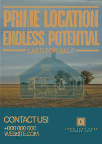 Minimalist Land For Sale Flyer