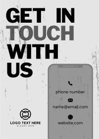 Textured Phone Contact Us Flyer