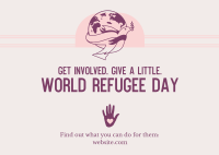 World Refugee Day Dove Postcard