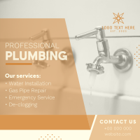 Professional Plumbing Instagram Post Design