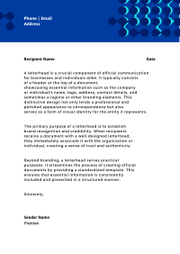 Cyber Security Letterhead