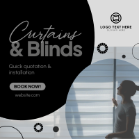 Curtains & Blinds Installation Linkedin Post