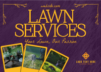 Rustic Lawn Services Postcard Design